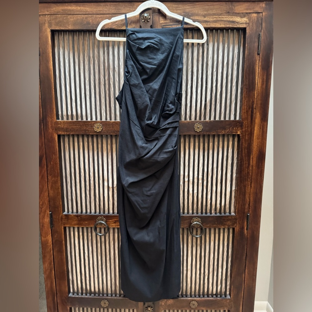 EUC Zara Stylish Black Linen Dress - M